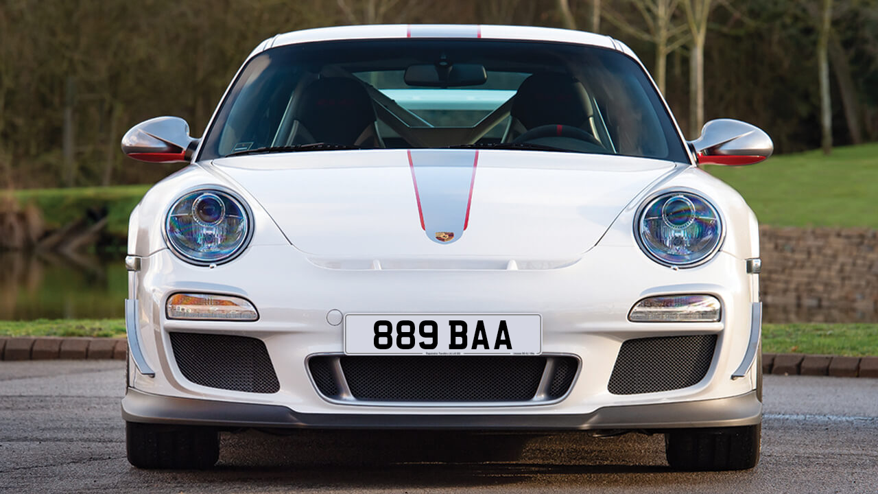 Car displaying the registration mark 889 BAA